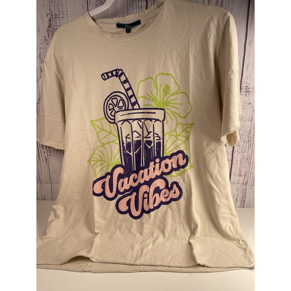 NWT Shore Women's Graphic T-Shirt Vacation Vibes M $88 Retail